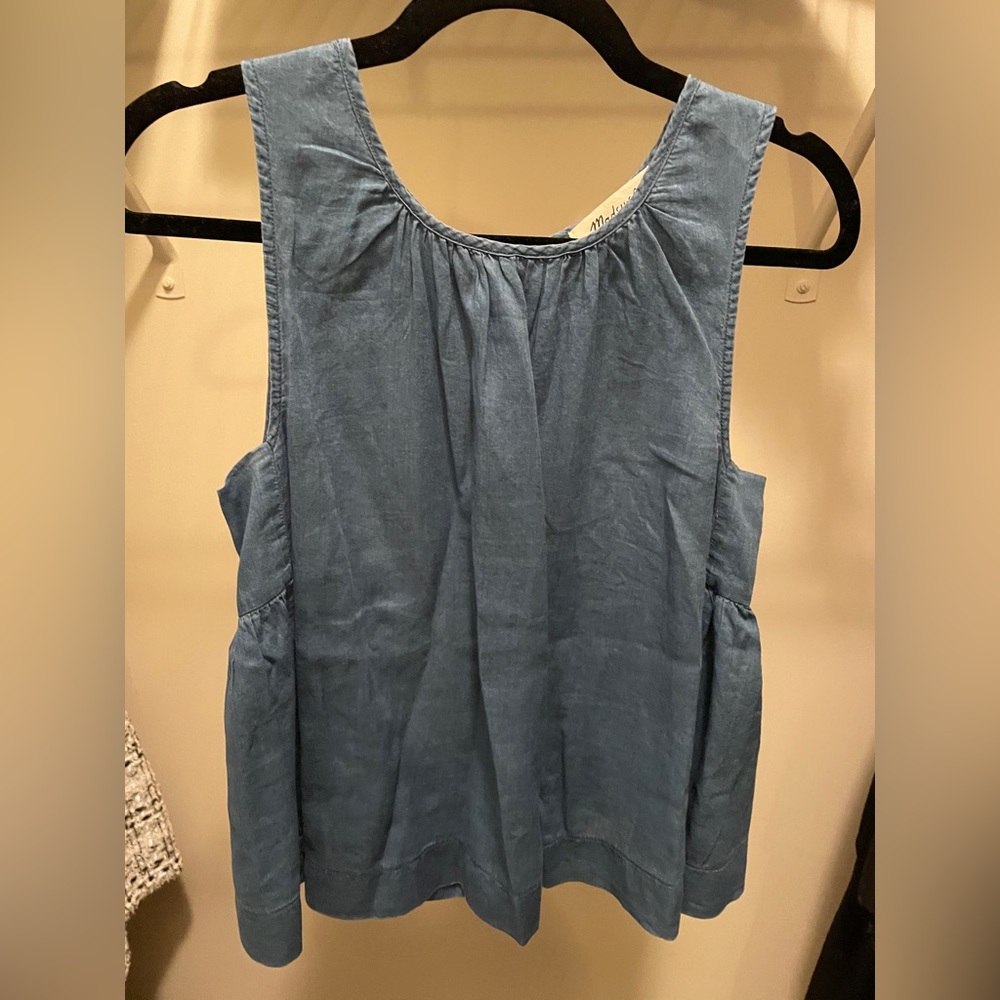 NWOT Madewell Denim Linen Tank Top